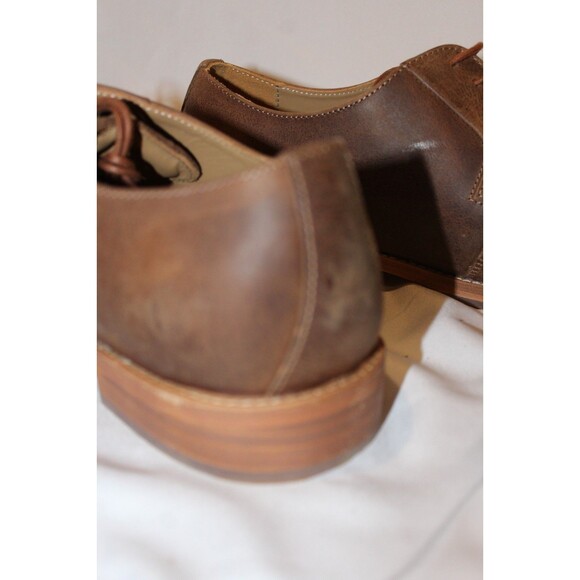 NISOLO MEN'S REY OXFORD LEATHER DRESS SHOES TOBACCO BROWN SZ 11.5 NIB 228 - Picture 3 of 5